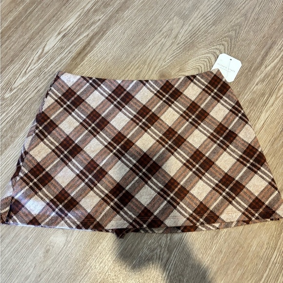 Altar'd State Dresses & Skirts - NWT Altar’d State Plaid Brown Skirt